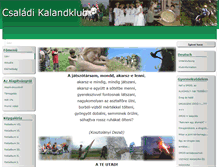Tablet Screenshot of csaladi-kalandklub.hu